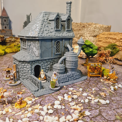 Alchemisten Haus Mittelalter 3D Terrain Gebäude Miniature Land DnD RPG Tabletop