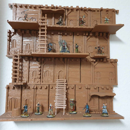 Wallhalla Desert City Wall Sprawl / modulares Miniaturen-Display-System