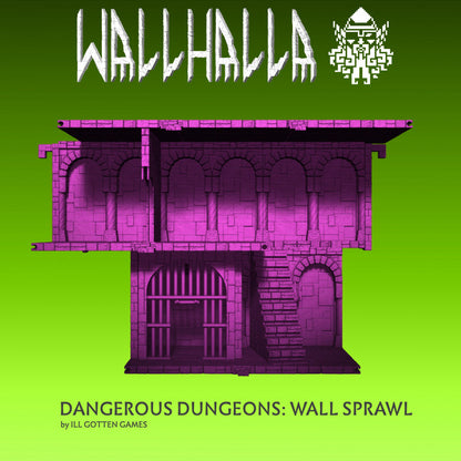 Wallhalla Dangerous Dungeon Wall Sprawl / modulares Miniaturen-Display-System