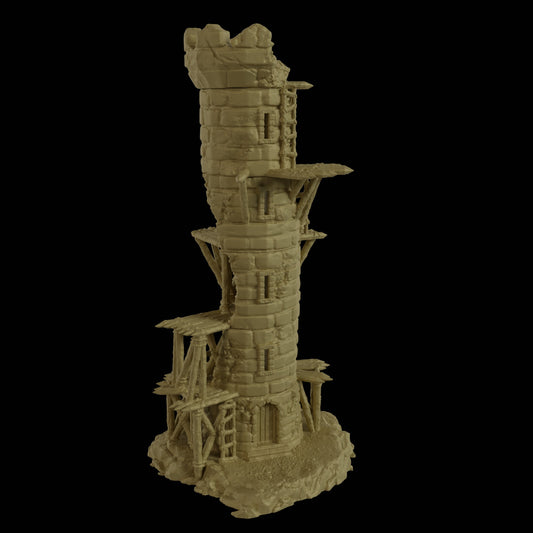 Tower House Medieval 3D Terrain Building Miniature Land DnD RPG Tabletop