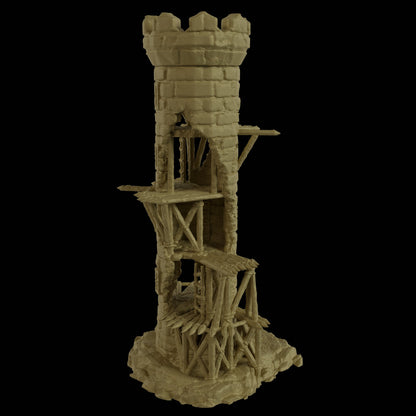 Tower House Medieval 3D Terrain Building Miniature Land DnD RPG Tabletop