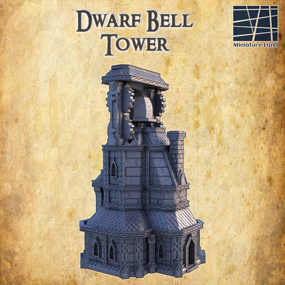 Zwergen Glockenturm Mittelalter 3D Terrain Gebäude DnD RPG Tabletop