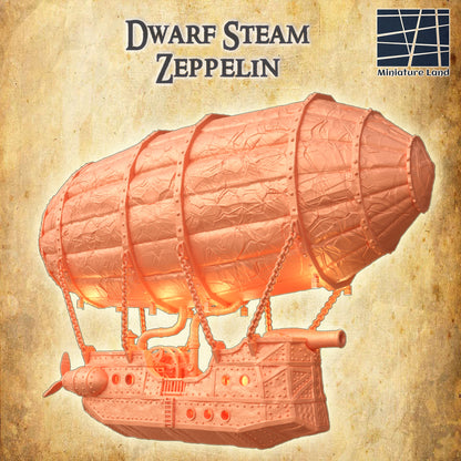 Zwergen Steam Zeppelin Mittelalter 3D Terrain Gebäude DnD RPG Tabletop