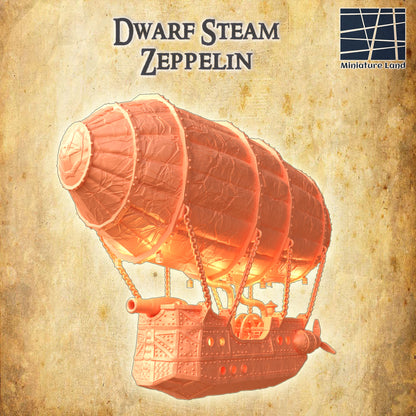 Zwergen Steam Zeppelin Mittelalter 3D Terrain Gebäude DnD RPG Tabletop