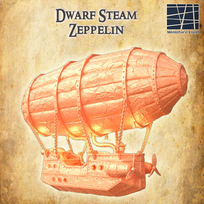 Zwergen Steam Zeppelin Mittelalter 3D Terrain Gebäude DnD RPG Tabletop