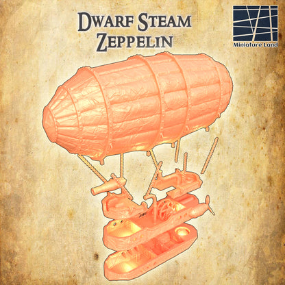 Zwergen Steam Zeppelin Mittelalter 3D Terrain Gebäude DnD RPG Tabletop