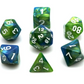 Blue and Green RPG Dice Set