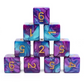 Blau&Pink Blend Color D6 Dice Set