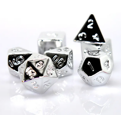 Silver Electroplating RPG Dice Set