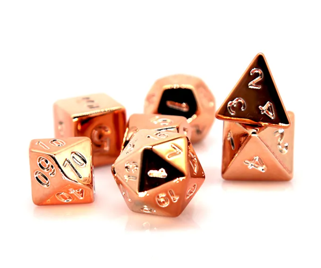 Champagne Electroplating RPG Dice Set