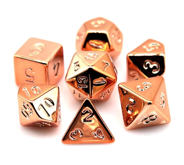 Champagne Electroplating RPG Dice Set