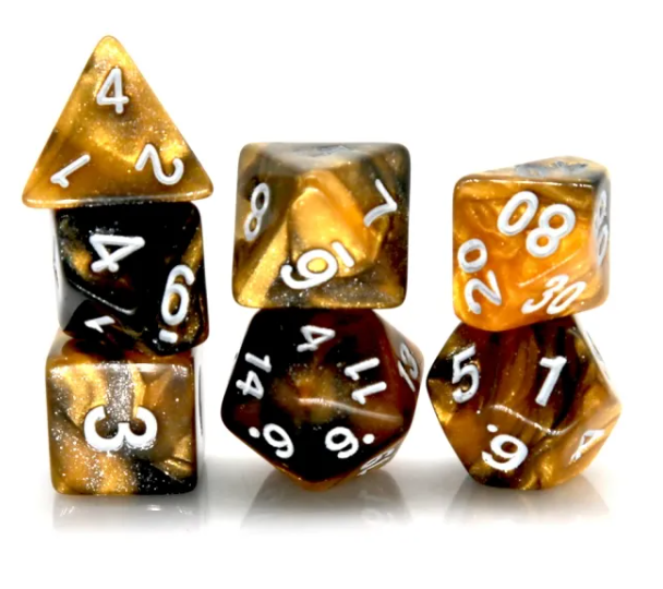 Burning RPG Dice Set