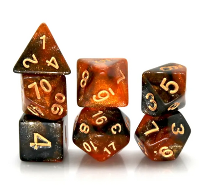 Burning Nebula RPG Dice Set