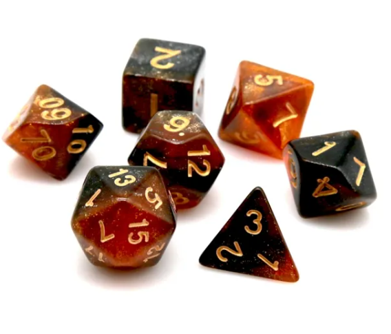 Burning Nebula RPG Dice Set