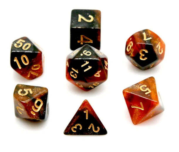 Burning Nebula RPG Dice Set