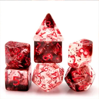 Red Fire RPG Dice Set