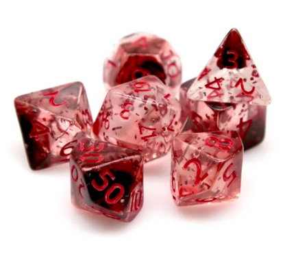 Red Fire RPG Dice Set