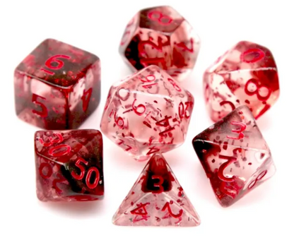 Red Fire RPG Dice Set