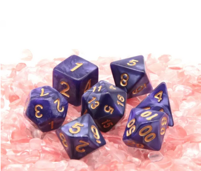 Purple Satin RPG Dice Set