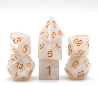 White Pearl RPG Dice Set