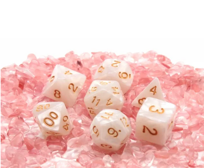 White Pearl RPG Dice Set