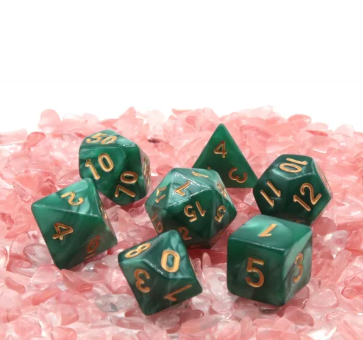 Green Olive RPG Dice Set