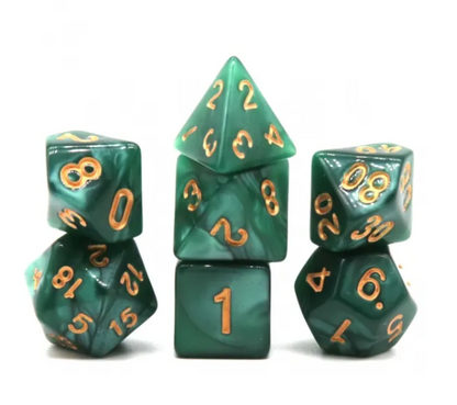 Green Olive RPG Dice Set