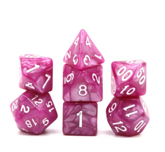 Purple Magnolia RPG Dice Set