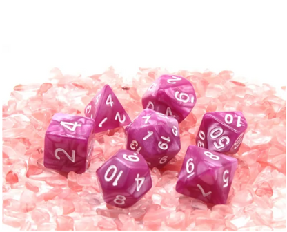 Purple Magnolia RPG Dice Set