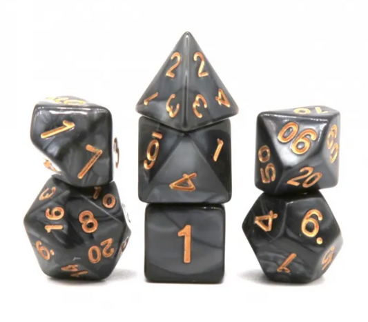 Black Pearl RPG Dice Set