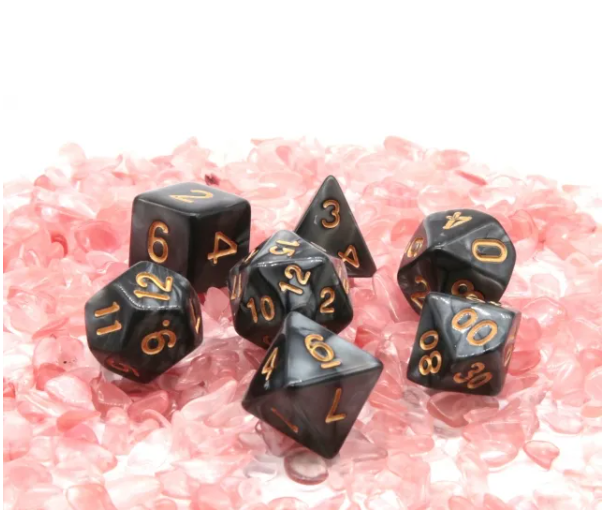 Black Pearl RPG Dice Set