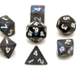 Small Blue Aurora Glitter Dice RPG Dice Set