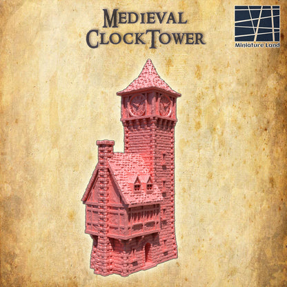 Tower House Medieval 3D Terrain Building Miniature Land DnD RPG Tabletop