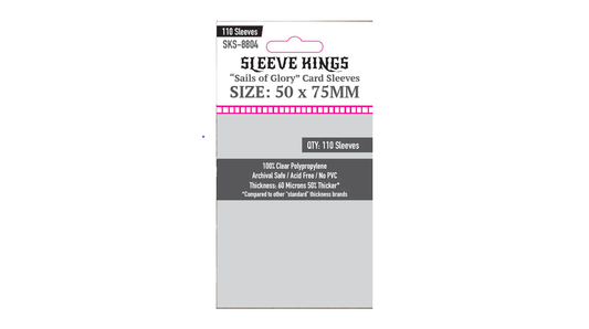 Sleeve Kings Kartenhüllen 8804 "Sails of Glory" Card Sleeves (50x75mm) - 110 Pack, 60 Microns