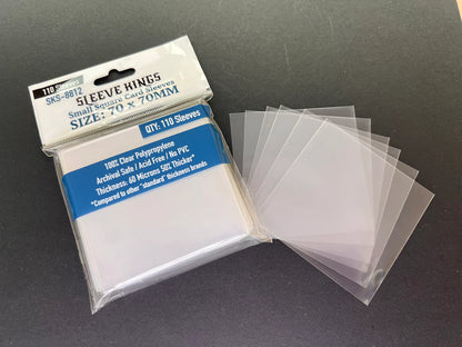 Sleeve Kings Kartenhüllen 8812 Small Square Card Sleeves (70x70mm) - 110 Pack, 60 Microns