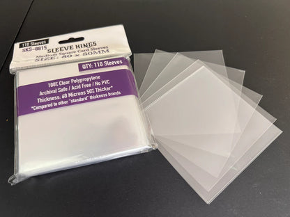 Sleeve Kings Kartenhüllen 8815 Medium Square Card Sleeves (80x80mm) - 110 Pack, 60 Microns