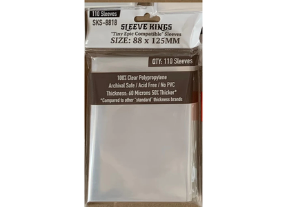 Sleeve Kings Kartenhüllen 8818 "Tiny Epic Compatible" Sleeves (88x125mm) - 110 Pack, 60 Microns