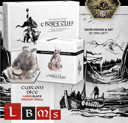 The Battle for Thor's Cliff + Miniaturen englisch+deutsch Kickstarter + exclusives