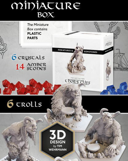 The Battle for Thor's Cliff + Miniaturen englisch+deutsch Kickstarter + exclusives