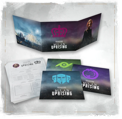 Vampire: The Masquerade - Milan Uprising All-In Upising Pledge + Stretch Goals + GF Exclusives Englisch, Deutsch, Französisch, Italienisch, Spanisch