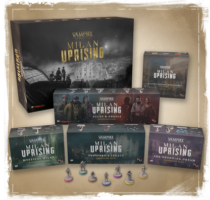 Vampire: The Masquerade - Milan Uprising All-In Upising Pledge + Stretch Goals + GF Exclusives Englisch, Deutsch, Französisch, Italienisch, Spanisch