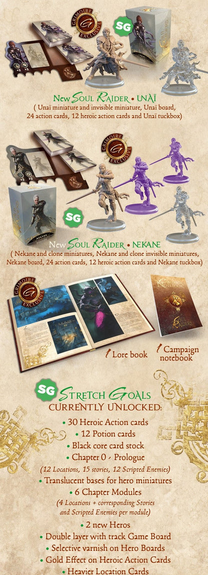 Soul Raiders Grimoire Kickstarter Ausgabe englisch + Stretch Goals + KS Exclusives