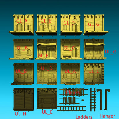 Wallhalla Desert City Wall Sprawl / modulares Miniaturen-Display-System