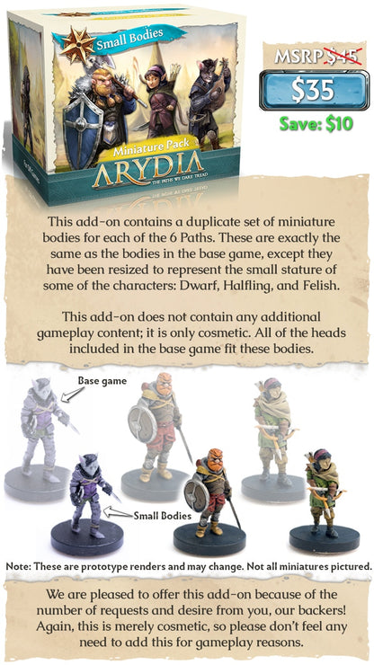 Arydia: The Paths We Dare Tread Core Game Kickstarter Edition English Stretch Goals KS Exclusives