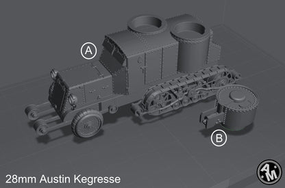 WW1 russische Austin Kegresse gepanzertes Fahrzeug