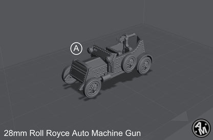 WW1 britisches gepanzertes Fahrzeug Rolls Royce "Silver Ghost" RNAS