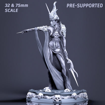 Boneflesh Necro Priestess Fantasy Printomancer 3d