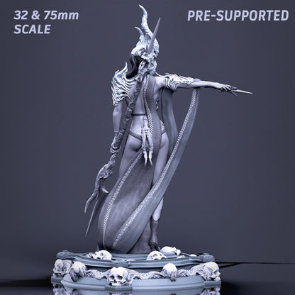 Boneflesh Necro Priestess Fantasy Printomancer 3d