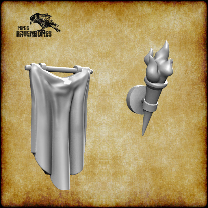 Columns and Accessories Set by RavenBones Miniatures