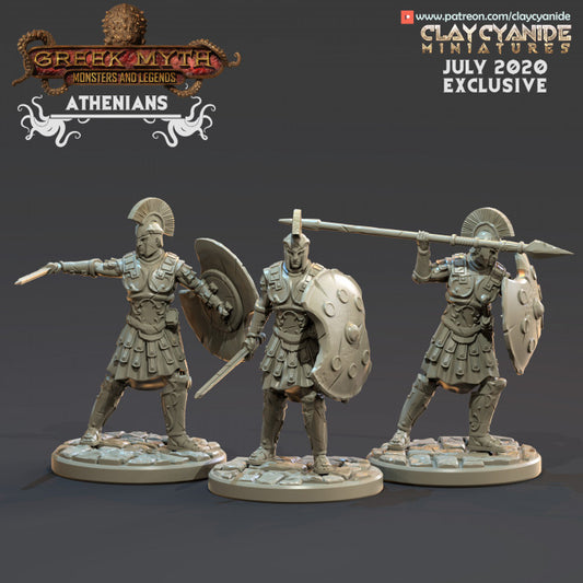 <transcy>Goddess Athena with Owlking by Clay Cyanide Miniatures D&D Tabletop Wargames Painters Greek Mythology</transcy>